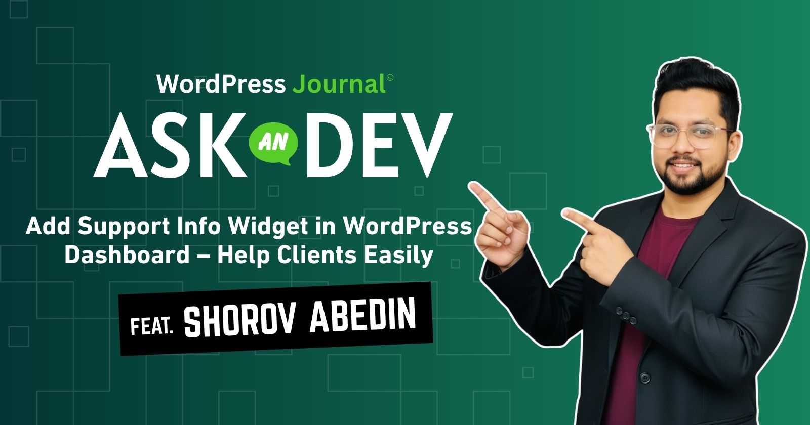 wordpress-dashboard-support-widget